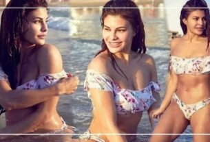 Actress Jacqueline Fernandez did a bold photo shoot by getting into the cold water