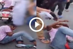 In Ahmedabad the molesting youth was thoroughly beaten by the school girls