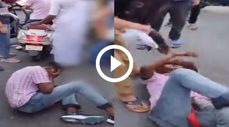 In Ahmedabad the molesting youth was thoroughly beaten by the school girls