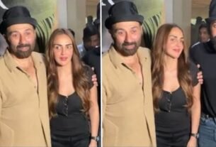 Esha Deol appeared in front of the camera for the first time with Sunny Deol and Bobby Deol