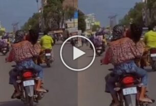 Video Sitting upside down on a running bike and doing pappy to girlfriend