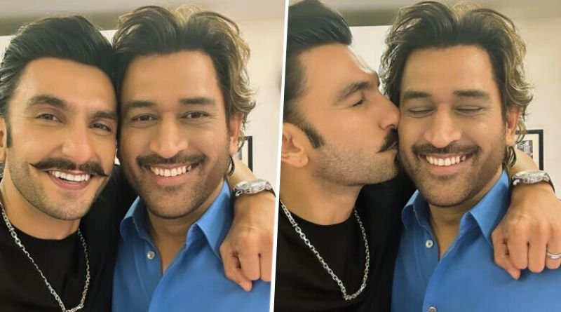 Ranveer Singh was seen kissing Mahendra Singh Dhoni