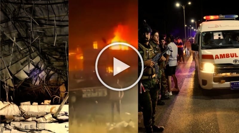 Video: Massive fire broke out during a wedding ceremony in Iraq 100 people died