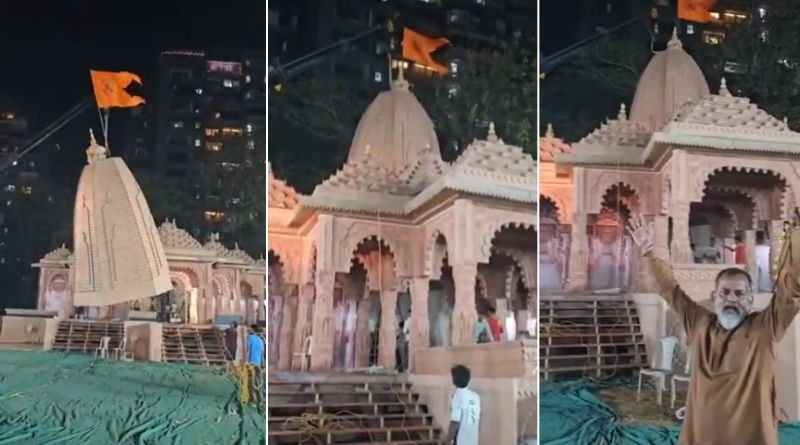 Ram devotees built Ram temple like Ayodhya in Mumbai- video viral