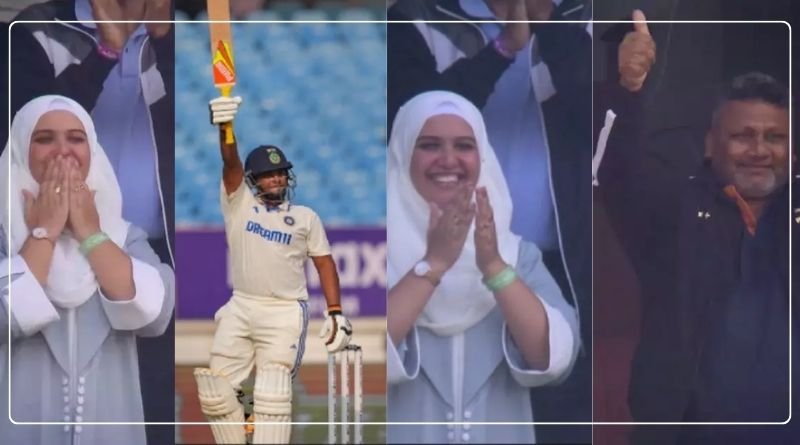 Seeing Sarfaraz Khan's stormy batting in the debut match his wife gave him a flying kiss