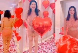 Video: Sunny Leone got a romantic gift on her bed on Valentine's Day