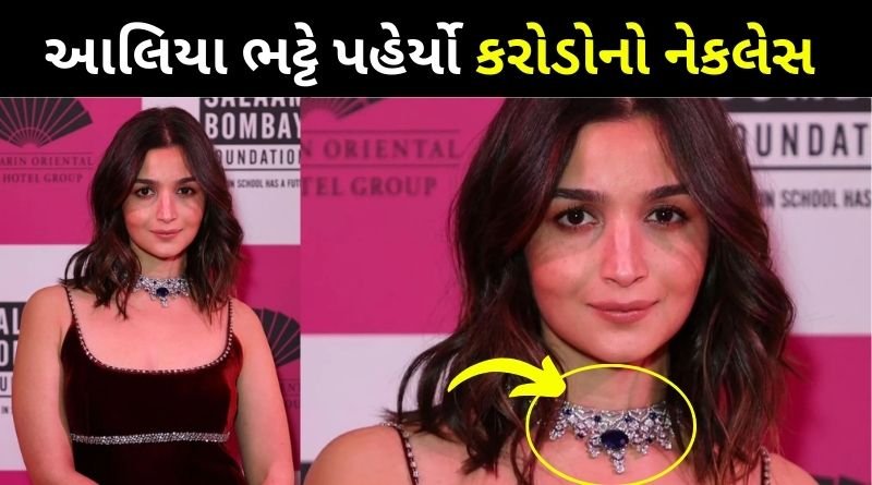 Alia Bhatt wore a beautiful necklace studded with diamonds and sapphires
