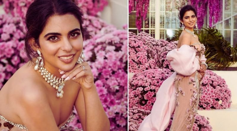 Isha Ambani wore stunning gown and jewelery for brother Anant's pre-wedding function