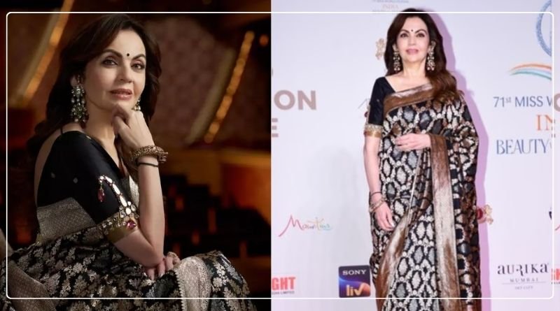 Nita Ambani arrived at the award show wearing a Banarasi saree