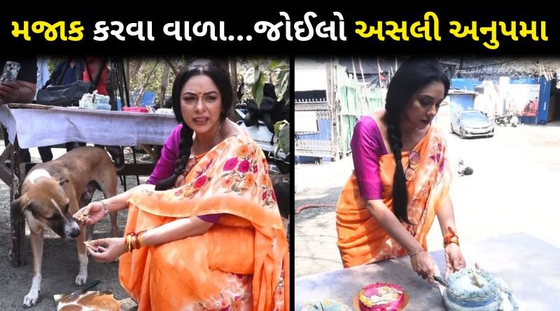 Anupama fame Rupali Ganguly celebrated her birthday with a street dog