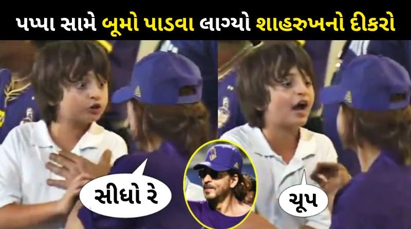 Shah Rukh Khan's son Abram started shouting at dad in IPL match